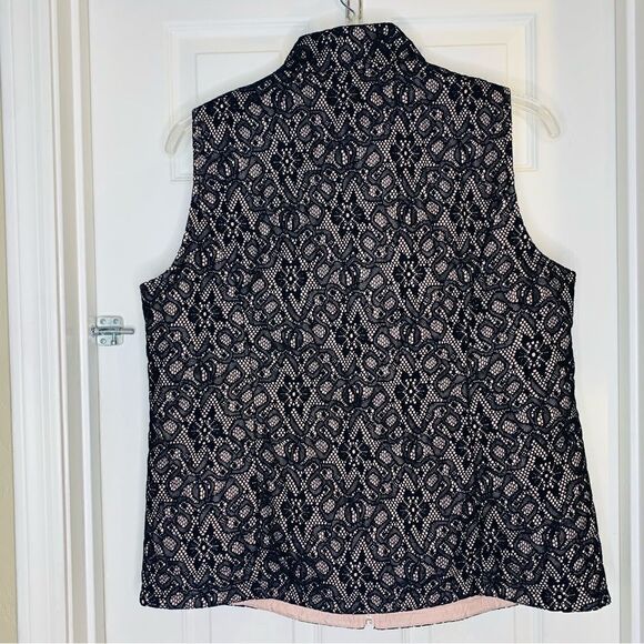 Zenergy by Chicos Black Lace and Pale Pink Vest Size 2-Chicos Size Medium - Picture 6 of 10